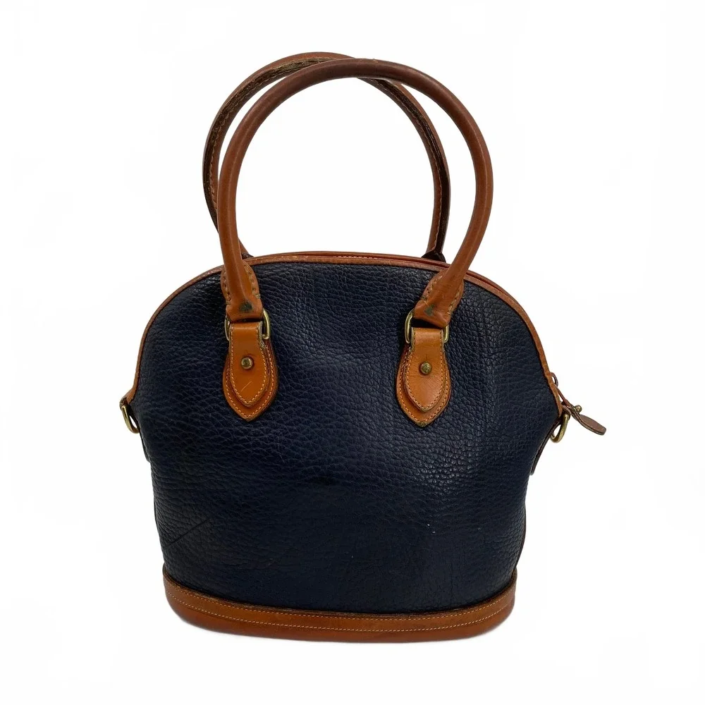 Dooney & Bourke Navy Leather Top-Handle Norfolk Bag | OS
